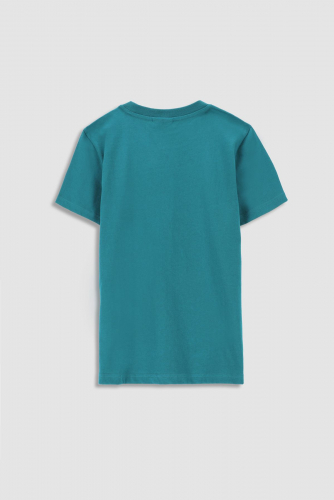 -23% T-shirt z krótkim rękawem zielony z nadrukiem