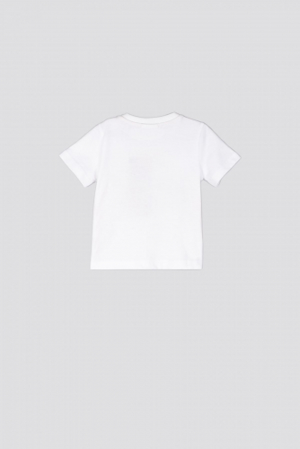 -49% T-shirt z krótkim rękawem biały z nadrukiem