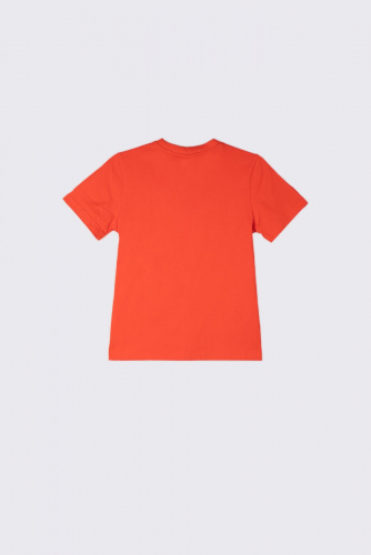 -34% T-shirt z krótkim rękawem czerwony z napisem