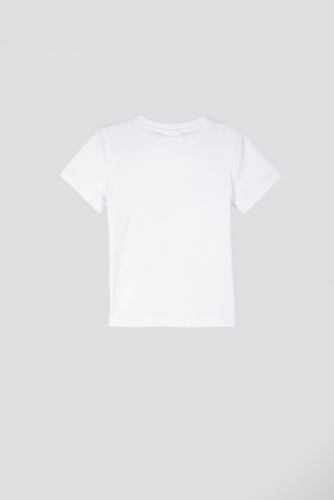 -49% T-shirt z krótkim rękawem biały z nadrukiem ananasa