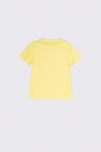-49% T-shirt z krótkim rękawem żółty z nadrukiem