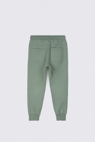 -42% Spodnie dresowe khaki z napisem o fasonie REGULAR