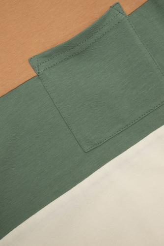 -39% T-shirt z krótkim rękawem wielokolorowy z kieszonką