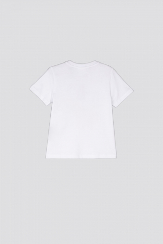 -49% T-shirt z krótkim rękawem biały z printem z pozytywnymi napisami