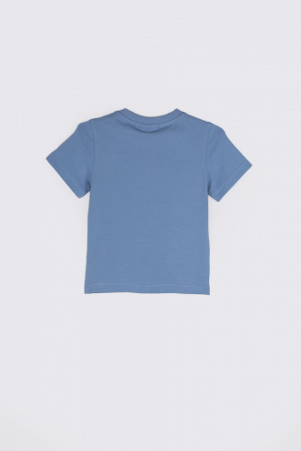 -23% T-shirt z krótkim rękawem niebieski z nadrukiem