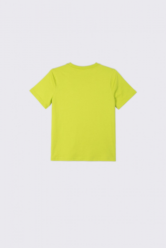 -16% T-shirt z krótkim rękawem limonkowy gładki