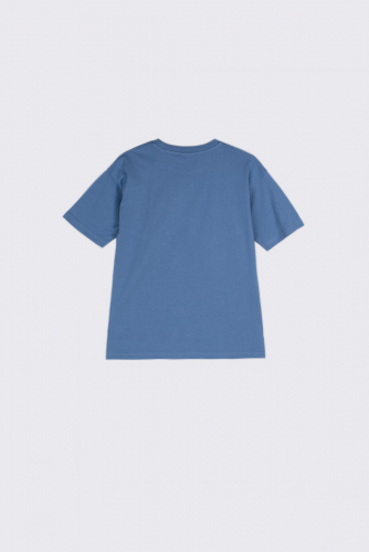 -39% T-shirt z krótkim rękawem niebieski z dużym nadrukiem