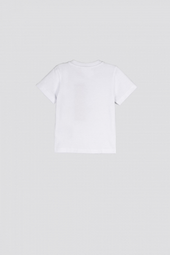 -31% T-shirt z krótkim rękawem biały z napisem