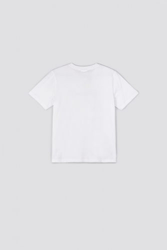 -31% T-shirt z krótkim rękawem biały z nadrukiem