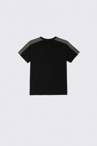 -39% T-shirt z krótkim rękawem czarny z nadrukiem moro