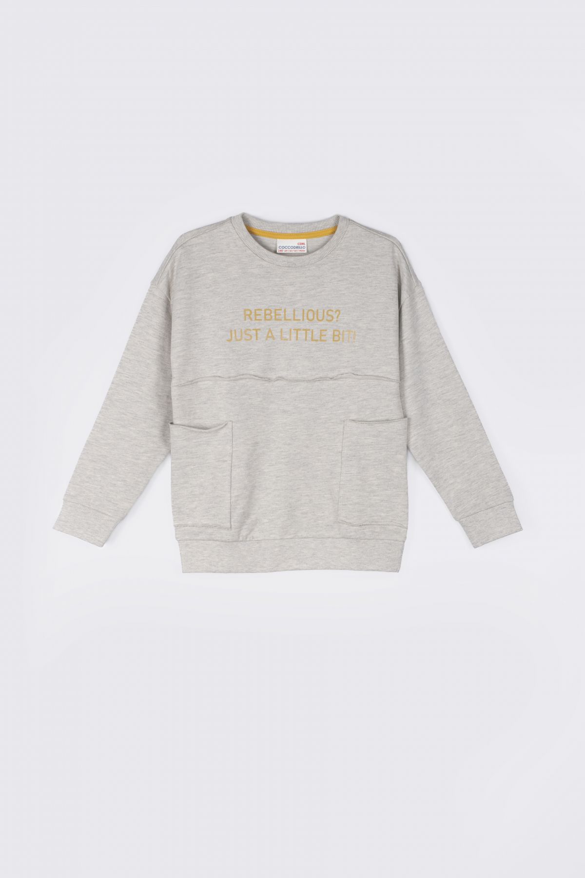 -37% Bluza dresowa szara z kieszeniami