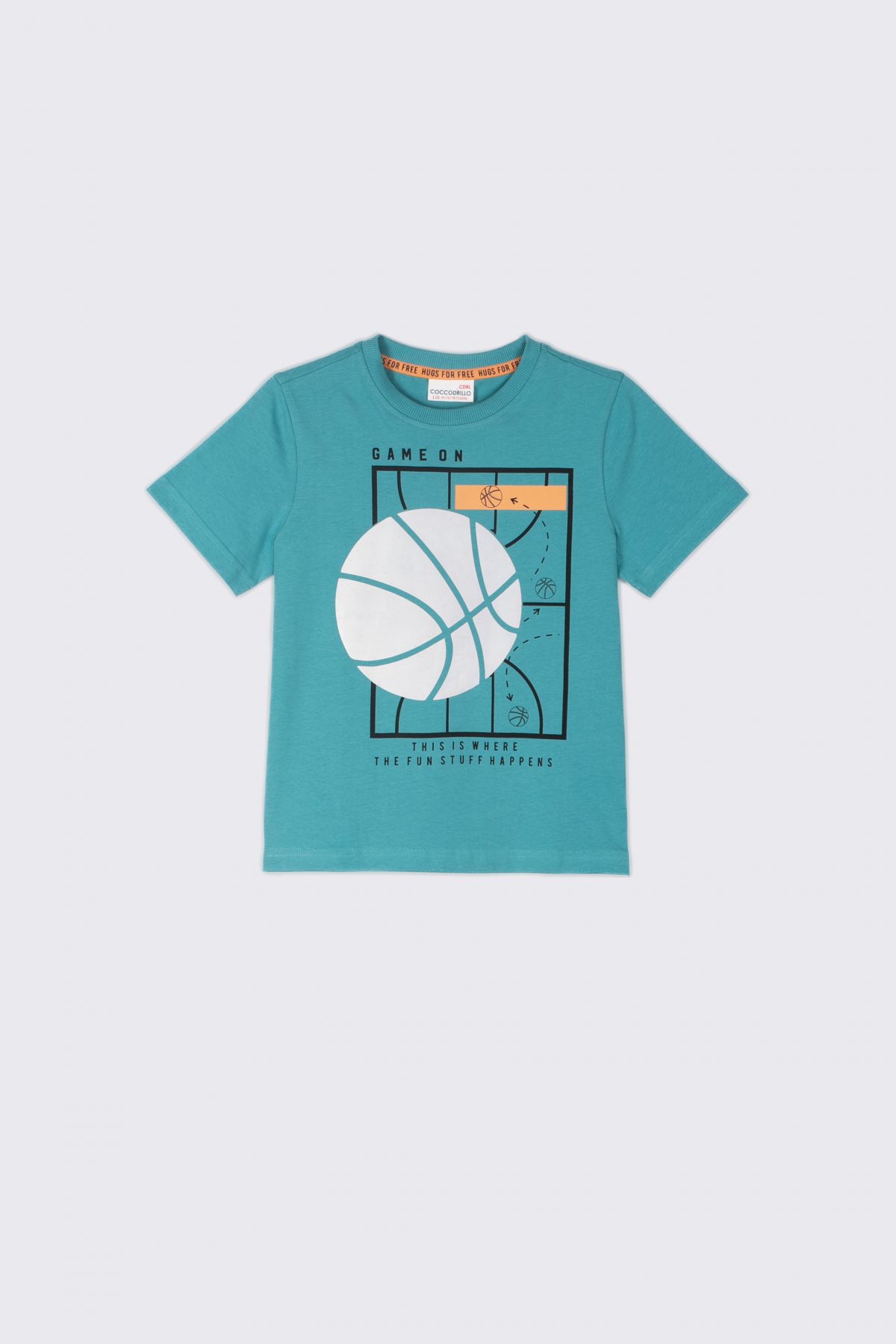 -19% T-shirt z krótkim rękawem turkusowy z nadrukiem