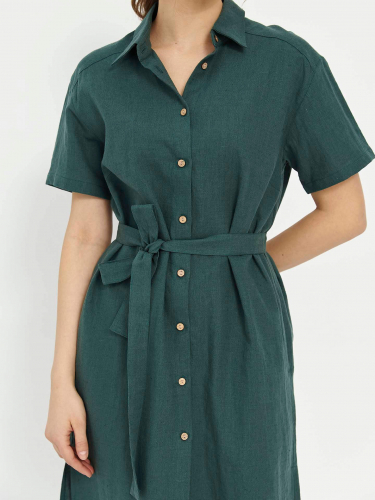 Платье Лион темно-зеленое