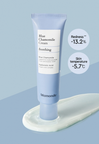 Крем с голубой ромашкой успокаивающий восстанавливающий MAMONDE Blue Chamomile Soothing Repair Cream