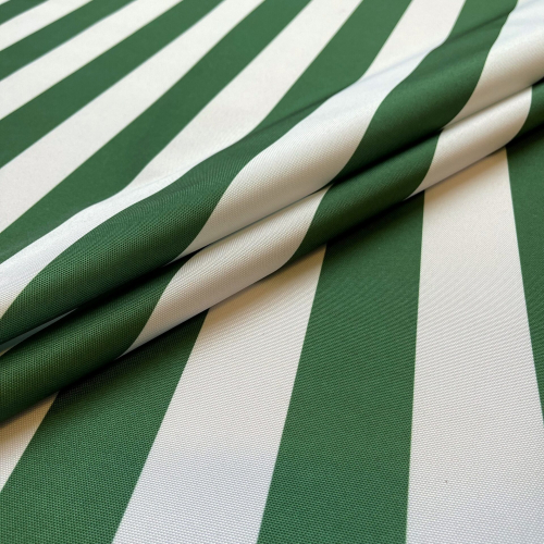 Ткань Оксфорд 600 D Во. PU 1000, 230 +/-5г/м2 полоска белый/зеленый 145-150 см