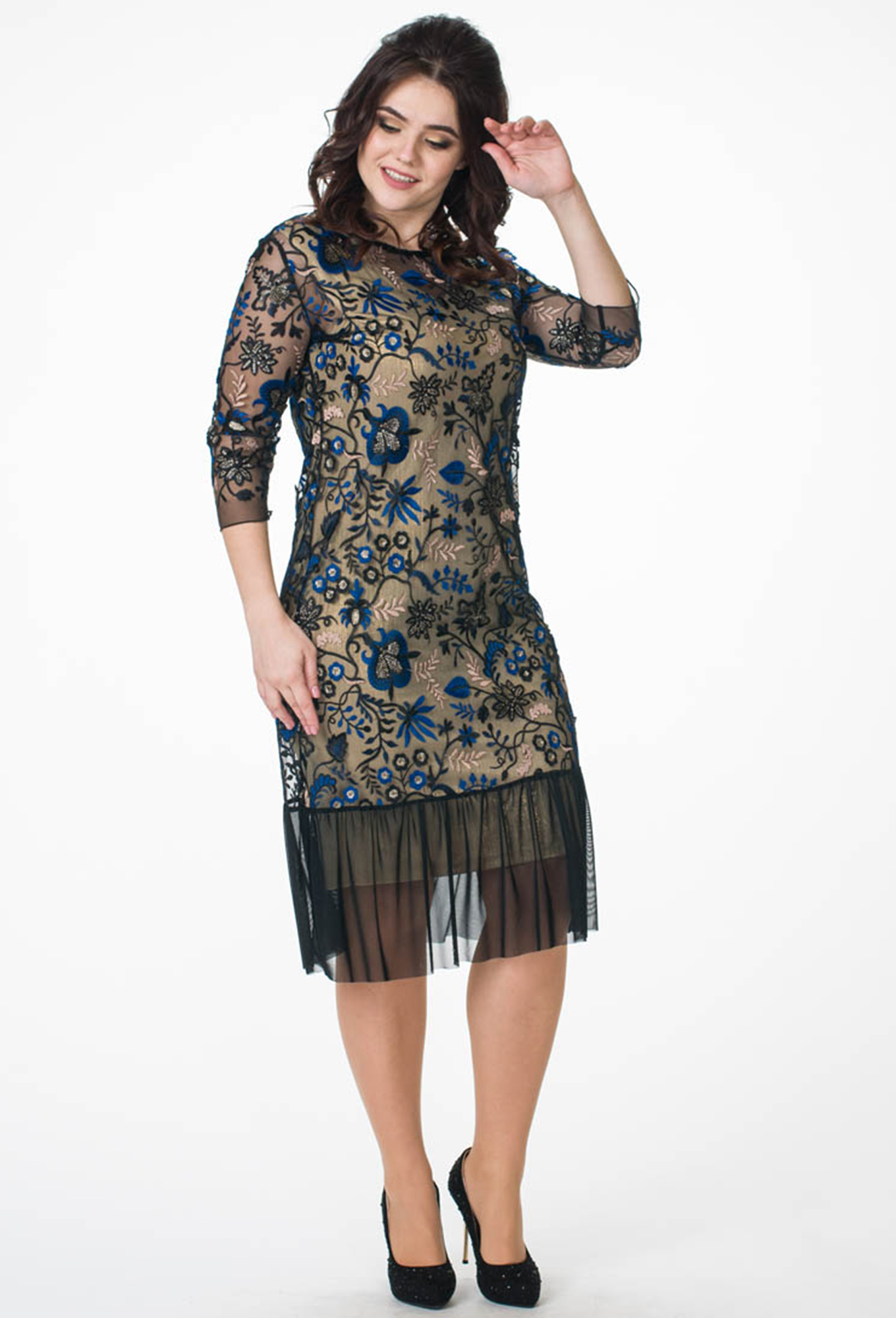 ст. цена1699руб.! Платье Melissena 853 бежевый