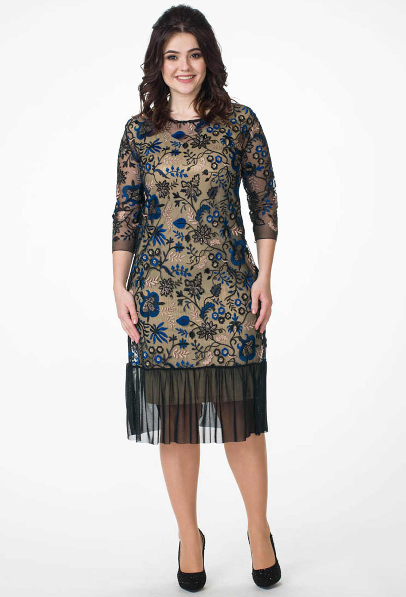 ст. цена1699руб.! Платье Melissena 853 бежевый