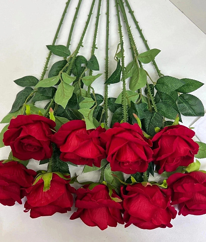 Цветок искусственный декоративный Роза 1 шт 65 см