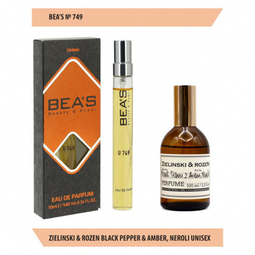 Компактный парфюм Beas U 749 Z & R Black Pepper & Amber, Neroli unisex 10 ml