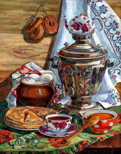 Картина по номерам 40х50 - Чай с вареньем