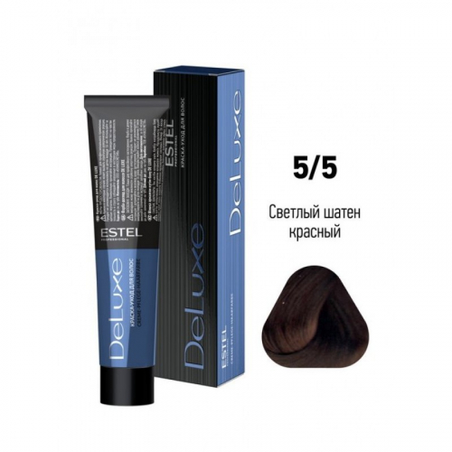 5/5 Краска-уход De Luxe, светлый шатен красный. ESTEL PROFESSIONAL