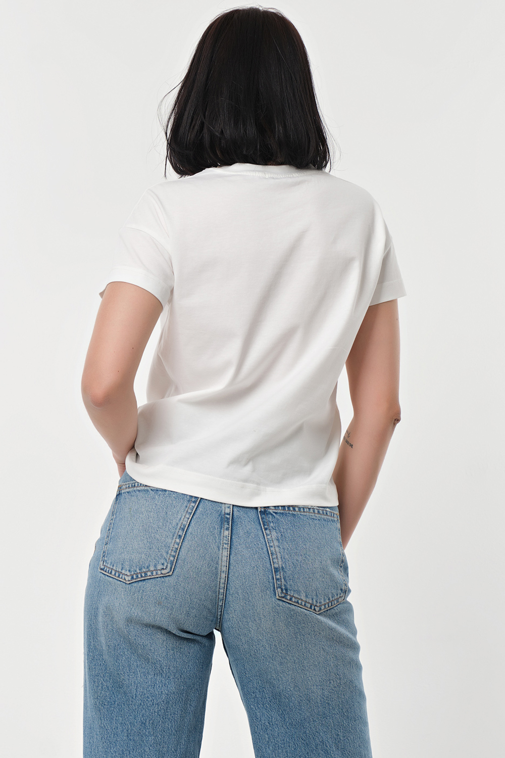 ст. цена1495руб.! Футболка с принтом хлопковая тофу