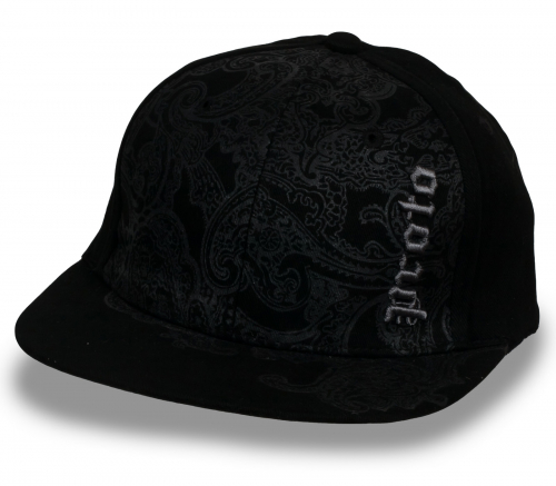 Черная кепка PROTO с ровным козырьком – популярная модель, объединяющая прошлую и настоящую ХИП-ХОП культуры №5346 ОСТАТКИ СЛАДКИ!!!!