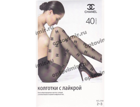 Колготки жен. фантазийные рисунок по всей длине 40 den J164