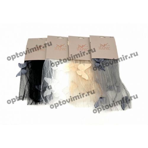 Носки женские Naris капрон тюль с бабочками К901