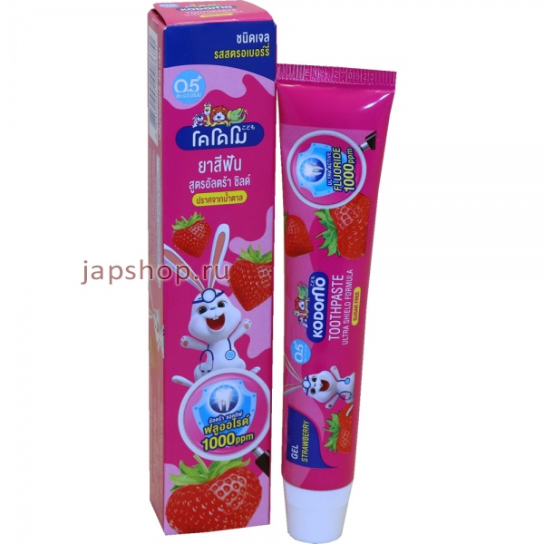Kodomo 0,5+, Детская зубная паста гель, клубника, 40 гр (8850002008670)