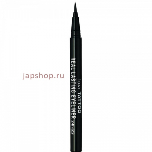 Real Lasting Eye Liner 24h WP Black Влагостойкая жидкая подводка для глаз 24 часа, цвет насыщенный черный (4948130731813)