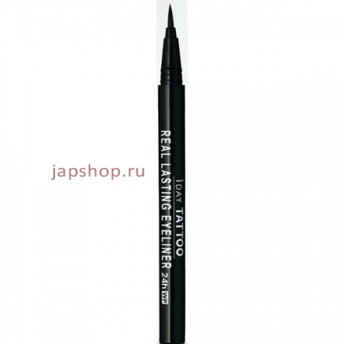 Real Strong Eye Liner 24h WP Водостойкая жидкая подводка для глаз 24 часа, черный (4948130732513)