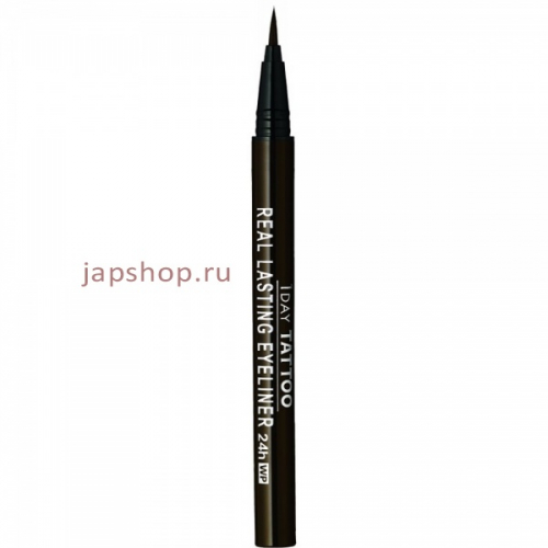 Real Lasting Eye Liner 24h WP Brown Влагостойкая жидкая подводка для глаз 24 часа, цвет черно-коричневый (4948130731820)