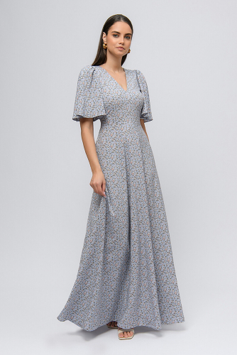 Платье 1001 DRESS #856010Голубой (принт)