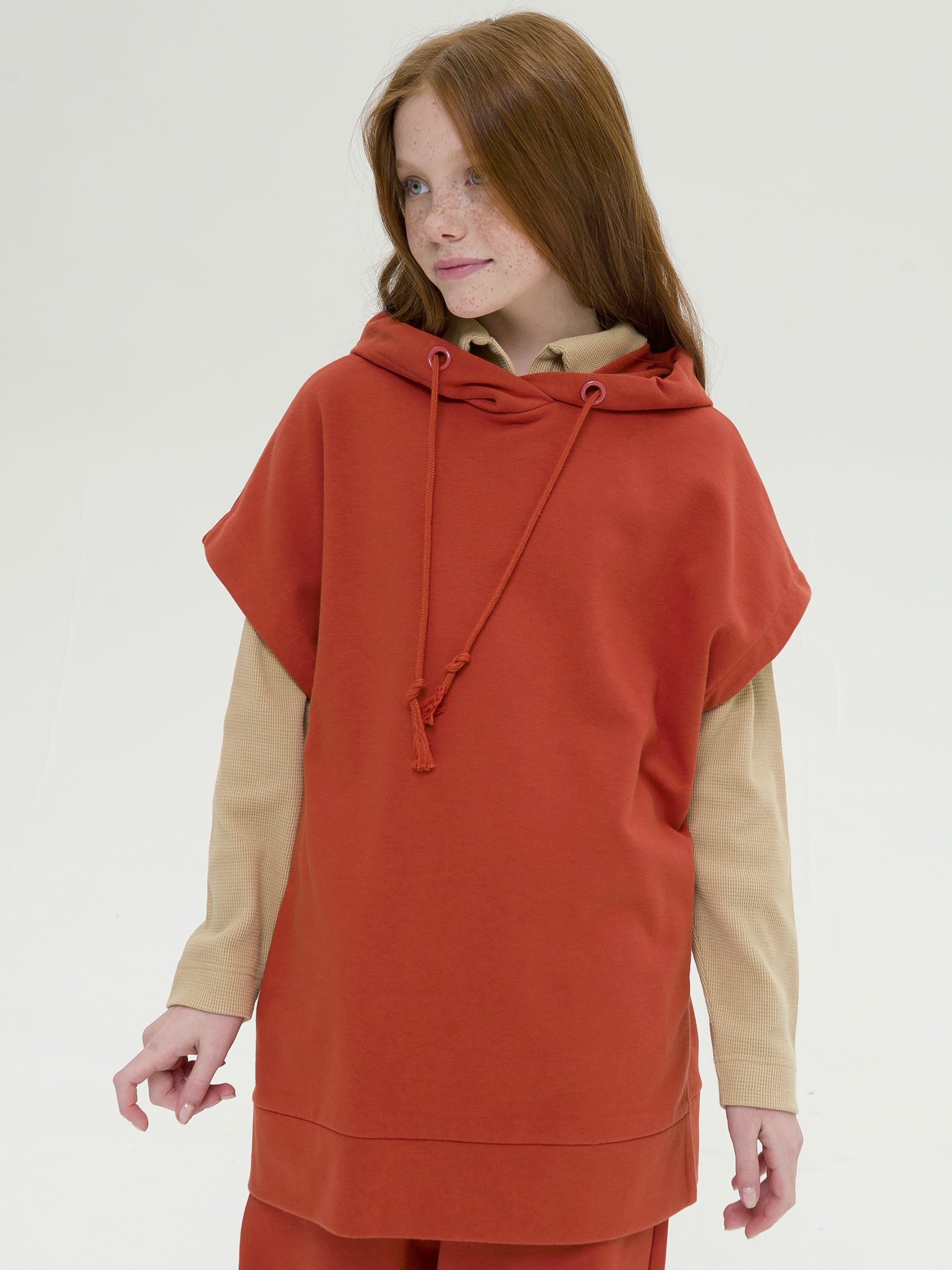 ст. цена651,2руб.! GFNB4317 толстовка для девочек (1 шт в кор.)