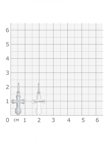 1-238-1.55 238.55 крест из серебра штампованный белый