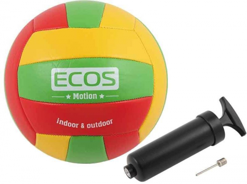 Мяч волейбольный №5 ECOS MOTION и насос VB105P