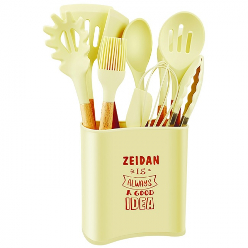 Кухонный набор Zeidan Z-2070 11 предметов из высококачественного силикона и дерева (10) оптом