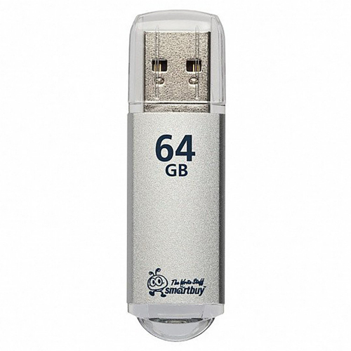 Флэш накопитель USB 64 Гб Smart Buy V-Cut (grey)