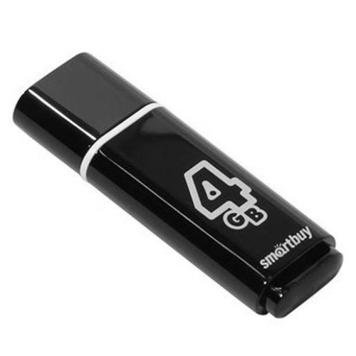 Флэш накопитель USB 4 Гб Smart Buy Glossy (black)