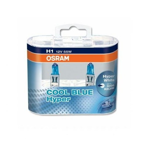 Лампа H 1 (P14,5s), 55W 12V, COOL BLUE ITENSE (евробокс/2шт.) DuoBox (бел.яркий свет-голуб.оттено