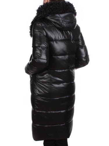 2181 BLACK Пальто зимнее женское DISCO KITTEN (200 гр. холлофайбера) размер L - 50 российский