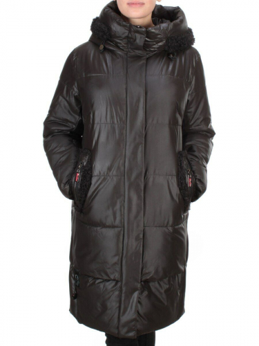 21-982 BLACK Куртка зимняя женская AIKESDFRS (200 гр. холлофайбера) размер 48