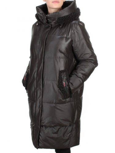 21-982 BLACK Куртка зимняя женская AIKESDFRS (200 гр. холлофайбера) размер 48