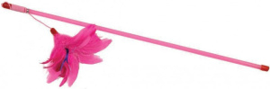 Triol Игрушка удочка-дразнилка для кошек, розовые перья