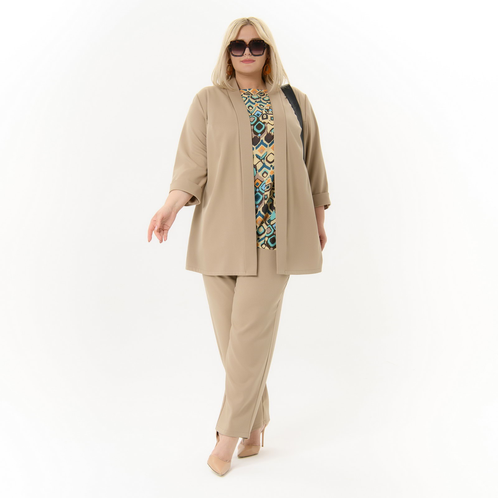 Брюки прямые из костюмной ткани, цвет