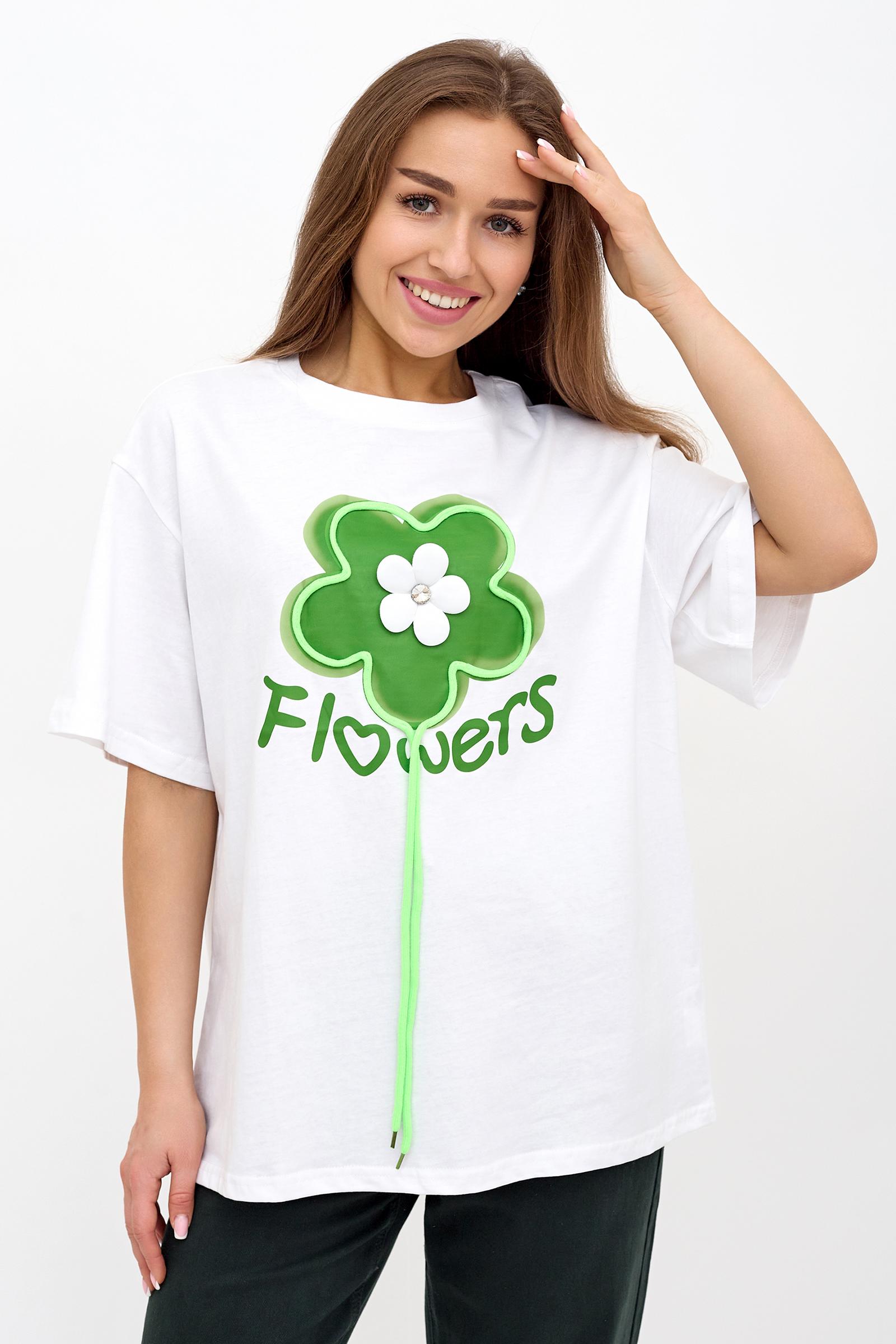 Футболка женская Flowers А Арт. 9365