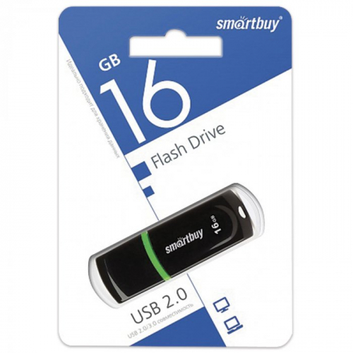 Флэш-диск USB SmartBuy 16 GB Paean Black