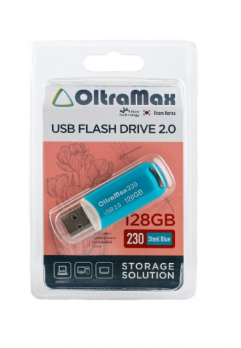Флэш-диск USB OltraMax 128 GB 230 синий