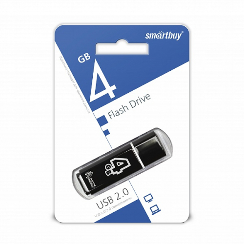 Флэш-диск USB SmartBuy 4 GB Clossy seriaes Black
